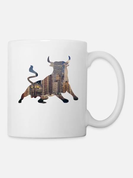 Wall-Street Bulle - Tasse - Weiß