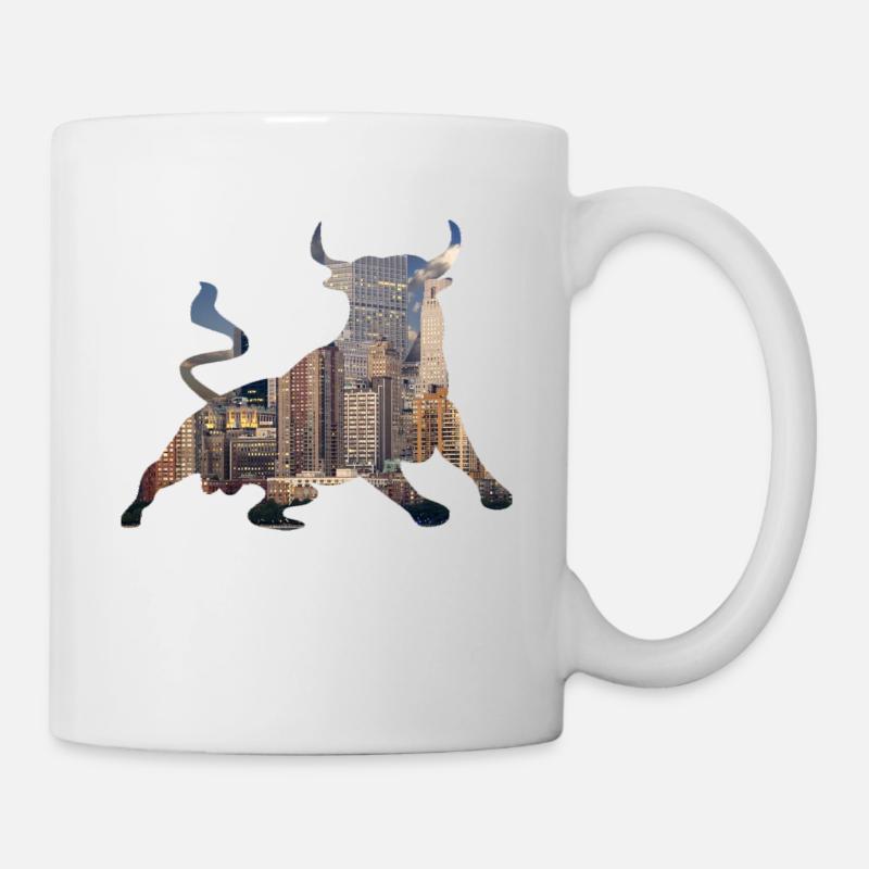 Wall-Street Bulle - Tasse - Weiß