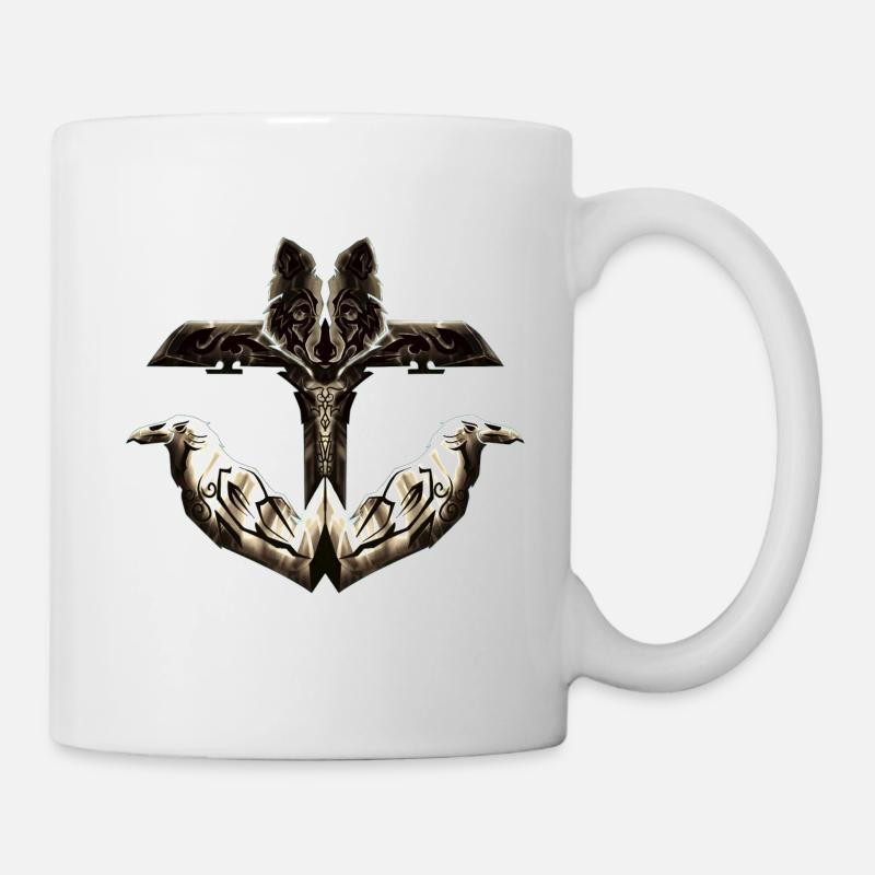 Walhalla Valhalla Odin Raben Götter neu Geschenk - Tasse - Weiß