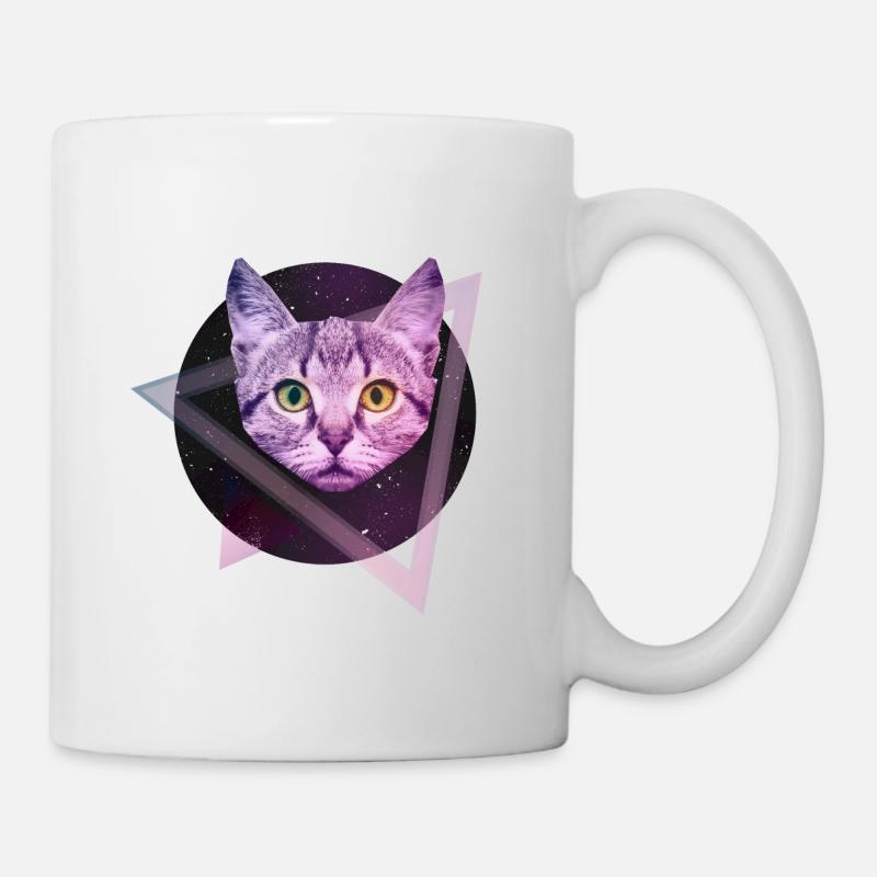 Space Katze - Tasse - Weiß