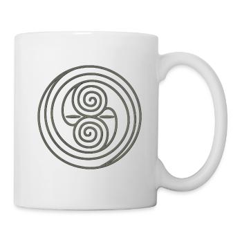 Keltische Spirale grau - Tasse - Weiß - Rechts