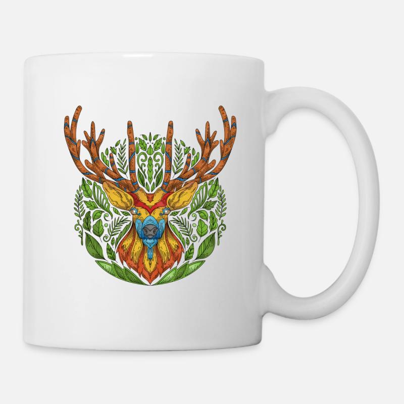 Tête de cerf de cerf - Mug blanc - blanc