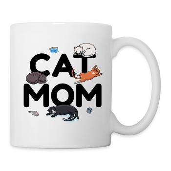 Chat Maman - Cat Cat Lady Mama Kitty Meow - Mug blanc - blanc - Droite