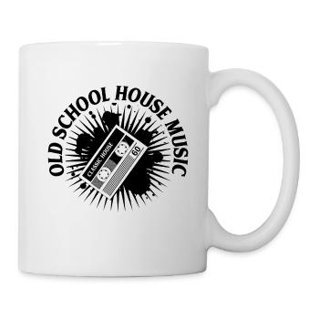 HOUSE MUSIC OLD SCHOOL ✫ T-Shirt - Tasse - Weiß - Rechts