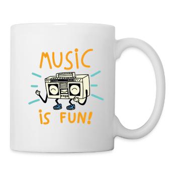 Musik ist Spaß - Tasse - Weiß - Rechts