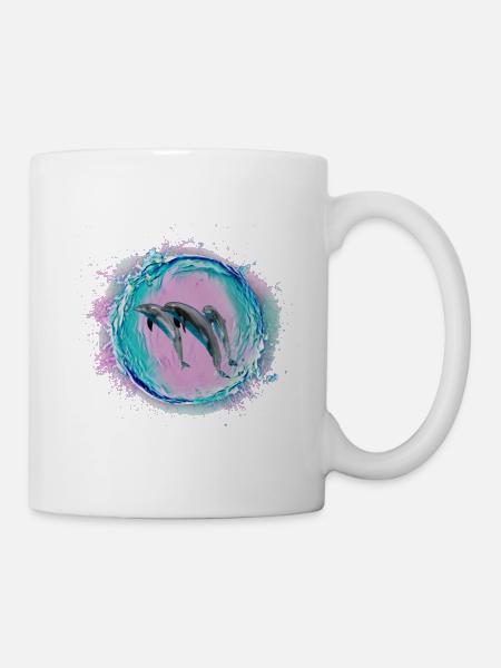 dolphins - Mug - white