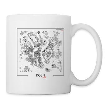 Black plan Cologne Figureground Diagram square - Mug - white - Right