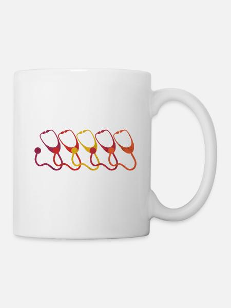 Médecin femme médecin médecins stéthoscope medic cadeau - Mug blanc - blanc