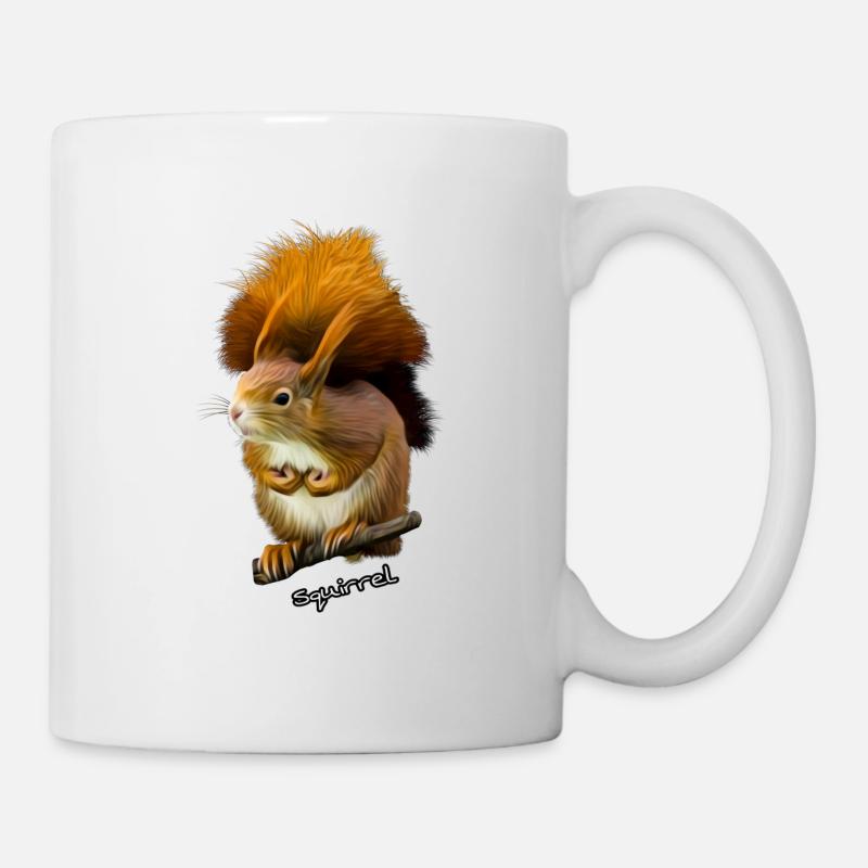 Écureuil, écureuil, écureuil doux - Mug blanc - blanc