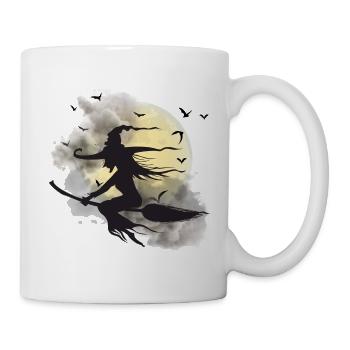 Witch at full moon - Mug - white - Right