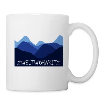 Die Berge sind mein Zweitwohnsitz T-shirt - Tasse - Weiß - Rechts
