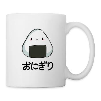 Onigiri + Japanische Schriftzeichen - Tasse - Weiß - Rechts