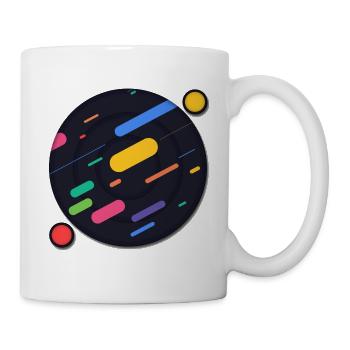 Abstrakte Planeten - Tasse - Weiß - Rechts