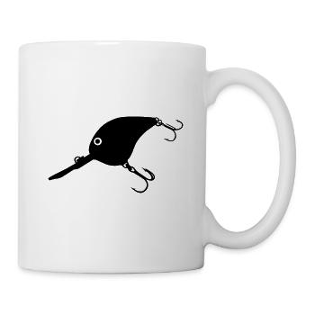 Raubfisch Kunstkoeder Shirt - Tasse - Weiß - Rechts