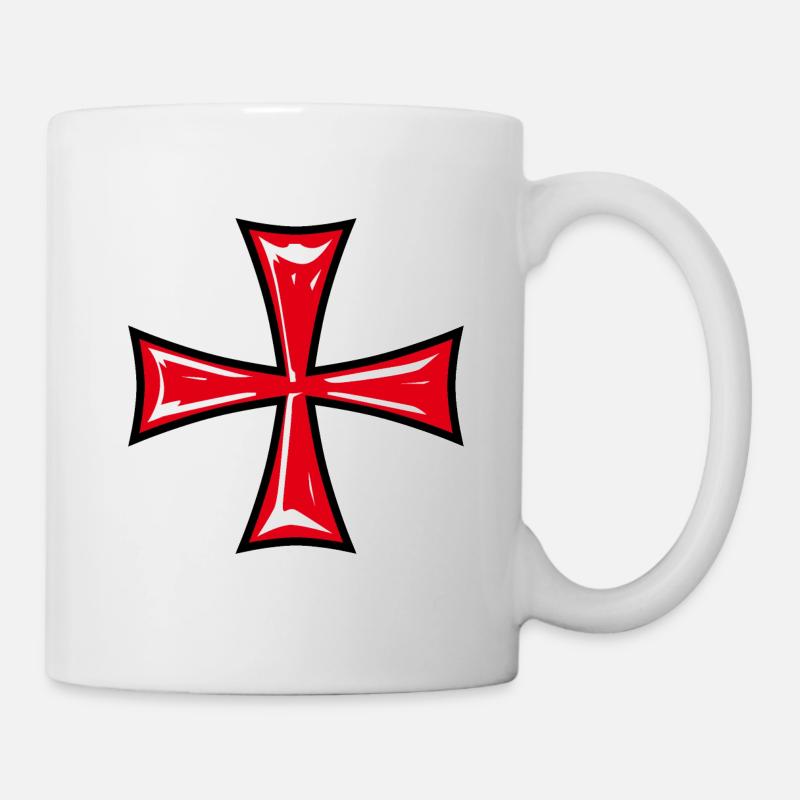 13 Templer Croix Chevalier Croisé - Mug blanc - blanc