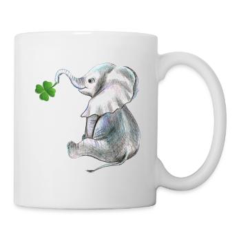 Elephant lucky charm - Mug - white - Right