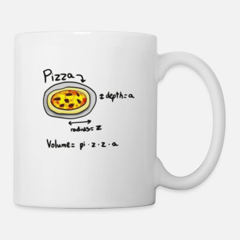 pizza mathe nerd - Tasse - Weiß