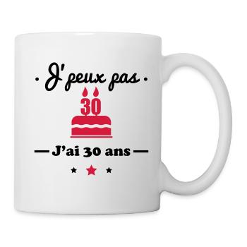 Ich kann nicht 30 Jahre alt sein: Geburtstagsgeschenk 30 - Tasse - Weiß - Rechts