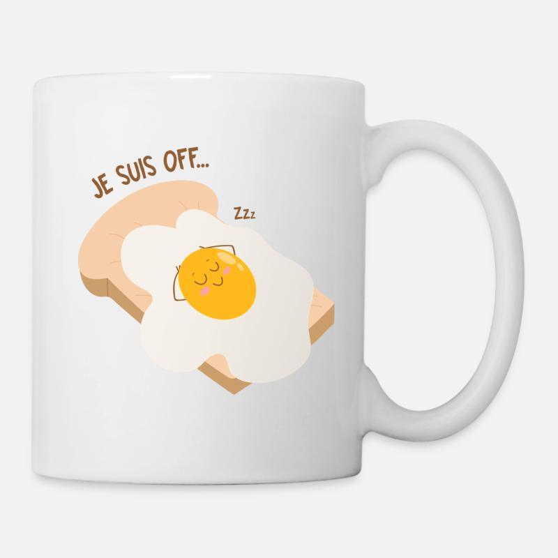 Ei schläft - Tasse - Weiß