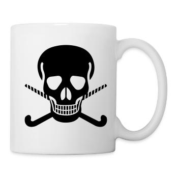 Skull hockey stick - Mug - white - Right