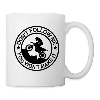 Motocross Cross T Shirt - Mug - white - Right