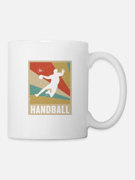 Joueur de handball Joueur rétro de handball player - Mug blanc - blanc