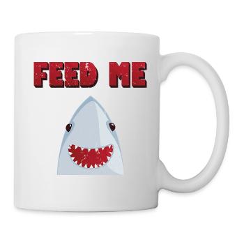 Shark Feed Me Graphic - Mug blanc - blanc - Droite