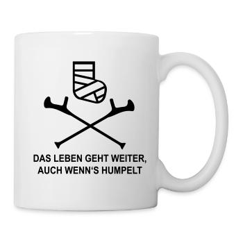 Gipsbein - Tasse - Weiß - Rechts