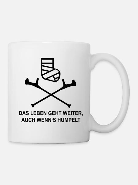 Gipsbein - Tasse - Weiß