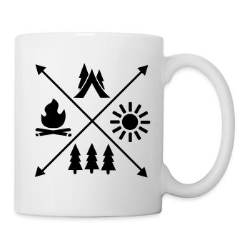 Zelt - Tasse - Weiß - Rechts