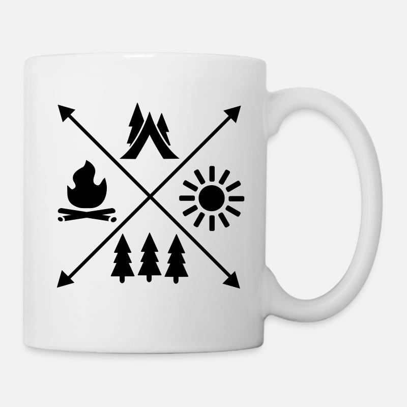 Zelt - Tasse - Weiß