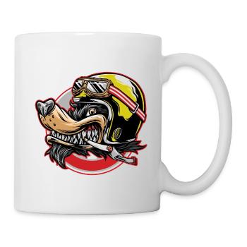 Biker Dog - Mug - white - Right