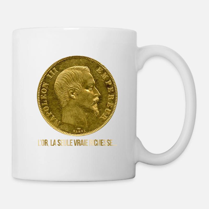Napoleon III gold coin - Mug - white