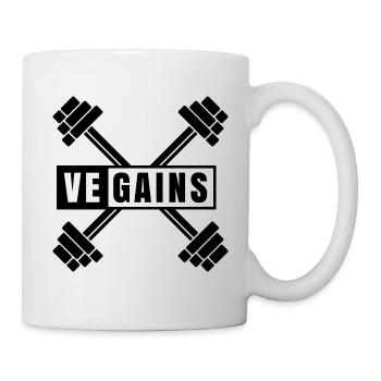 Vegains Shirt · Sustainability · Organic Gift - Mug - white - Right