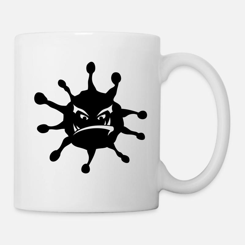 virus maladie icone mechant - Mug blanc - blanc