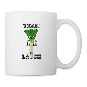 TEAM LAUCH Fitness Gym Sport Motivation Geschenk - Tasse - Weiß - Rechts