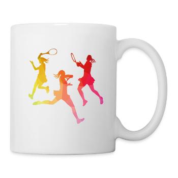 Tennis exemple tennis silhouette cadeau - Mug blanc - blanc - Droite