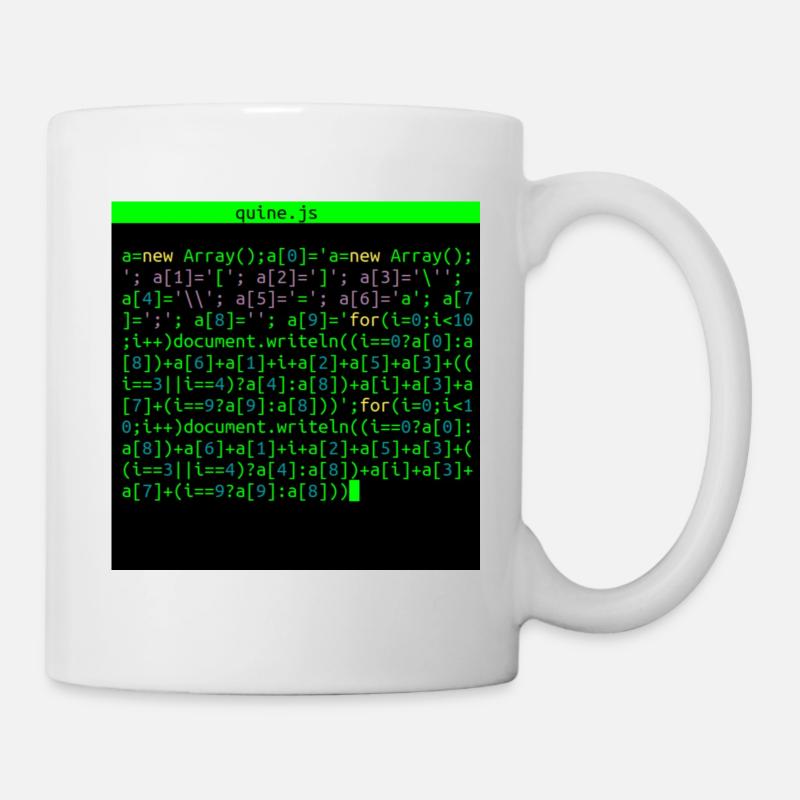 quine javascript - Mug blanc - blanc