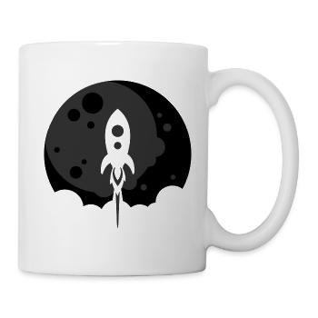 Rocket to the Moon - Black - Mug - white - Right