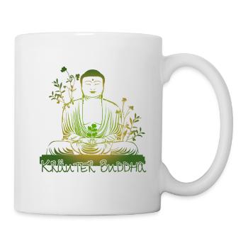 kraeuter buddha gruen - Tasse - Weiß - Rechts