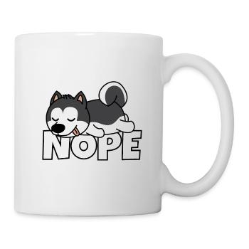 Husky Dog Lazy Lazy Gift Funny Cute Nope - Mug - white - Right