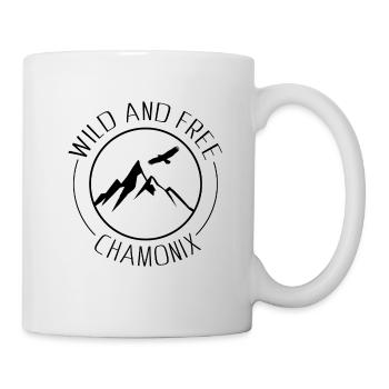 Chamonix mountains wild and free in France - Mug - white - Right