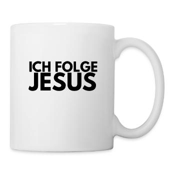 ich folge jesus - Tasse - Weiß - Rechts