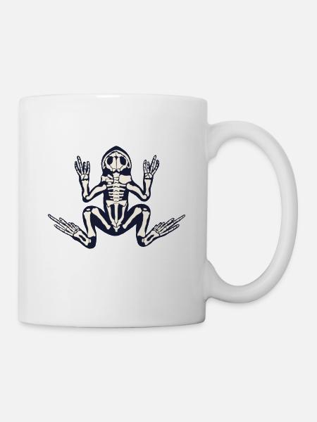 Skelett Frosch - Tasse - Weiß