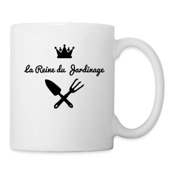 La reine du jardinage - Mug blanc - blanc - Droite