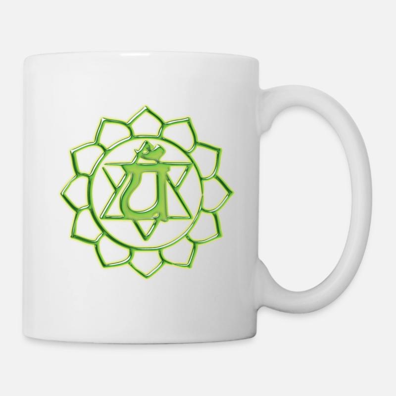 HERZCHAKRA ANAHATA 4. CHAKRA - Tasse - Weiß