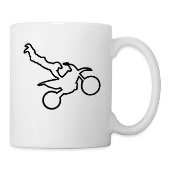 Motorrad Cross Freestyle Moto Trace - Tasse - Weiß - Rechts