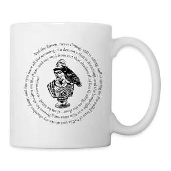 Edgar Allan Poe Raven Poem Bust Of Pallas Athena 1 - Mug - white - Right