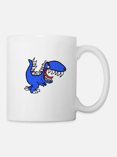 Dinosaurier Comicstyle - Tasse - Weiß