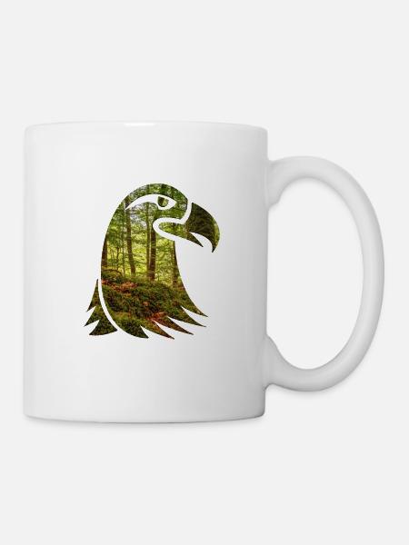 Wald Adler - Tasse - Weiß